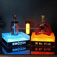 Fête personnalisée fournitures lumineuses LED verre à liqueur tasse plateau de service support éclairé VIP bouteille glorificateurs