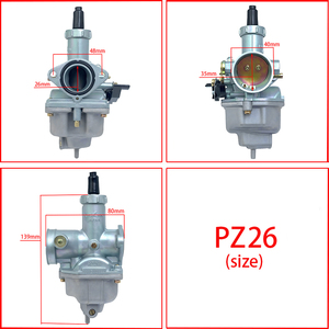 Nouveau carburateur de moto PZ26 à vente directe d'usine, version manuelle pour moto tout-terrain 110cc 125cc 140cc 160cc, <span class=keywords><strong>quad</strong></span> ATV - Product Image 5