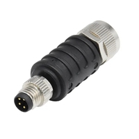 Convertisseur industriel M8, prise mâle 4 broches vers connecteur femelle M12 5 broches, connecteur étanche M8 vers M12