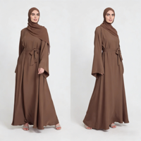 Robe Abaya de mariage musulmane, longueur cheville, faite à la main, respirante, en polyester, coupe ajustée, imprimé numérique, printemps automne, antistatique, grande taille