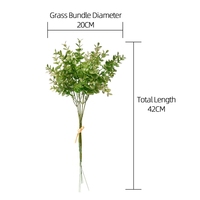 Bouquet de fleurs artificielles Eucalyptus 10 pièces, fausses plantes décoratives, meilleure vente YC1078