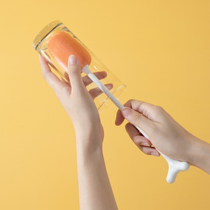 HeDou Cup Brush 29cm Long <b>Handle</b> Stand Up <b>Sponge</b> Cleaning Brush For Baby Bottle With Color Blocking Design - Product Image 4