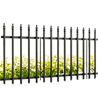 Panneaux de clôture de jardin en acier revêtu de PVC en gros, montage facile, clôture en acier zingué de 1,8 m de hauteur pour villa, école, cour extérieure