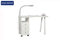 Table de manucure blanche Wallybeauty, mobilier de salon, table de spa portable pour ongles