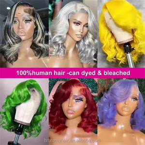 Peluca Bob de Cabello Humano 100% Pre-estilizada, Ondulada, Rubia 613, Densidad 180%, de 10-16 Pulgadas, con Encaje Frontal, Sin Pegamento, para Mujer - Product Image 4
