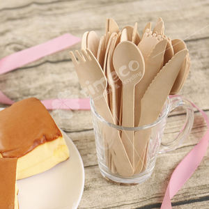Wholesale Biodegradable <strong>Wooden</strong> Cutlery Travel Set Bag Disposable Utensils including <strong>Spoon</strong> Manufactured Wood <strong>Spoon</strong> Manufacturers - Product Image 3