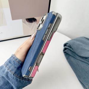 Coque pour iPhone 17/16, texture denim électroplaqué, style rétro simple pour coque de protection antichoc Apple 15/14 Pro - Product Image 4