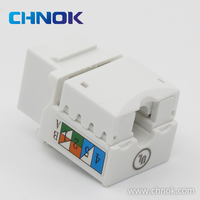 Untuk RJ45 UTP Cat6 8P8C 90 Derajat Kabel Putih Keystone Jack DP-KJ-8009 T568A/B Modul Konektor Jaringan