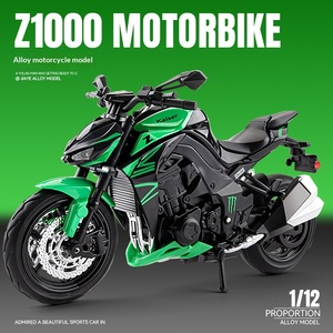 Modèle de moto en alliage 1:12, effet sonore et lumineux réaliste, moto miniature pour garçons, objet de collection, ornement de bureau - Product Image 2