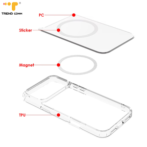 Bulk Acryl Magnet ring Kompatible Telefon hülle Schlanke kabellose Lade abdeckung mit eingebautem Ständer - Product Image 6