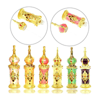 12ml Moyen-Orient Bouteilles De Parfum Affichage Vide Dubaï Arabe Attar Huile De Parfum Au Détail Carafe Verre Orné Parfum Bouteilles D'huile