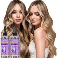 Minyak Rambut Esensial Lavender & Biotin 10 in 1 Label Pribadi Khusus, Minyak Kelapa Jojoba, Perawatan Rambut untuk Menghaluskan dan Mencerahkan