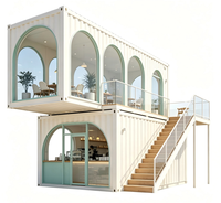 SKYLINE Maison conteneur moderne respirante et démontable, mur-rideau en verre, modulaire préfabriquée, pour hôtel de plage, villa, bureau, à montage rapide