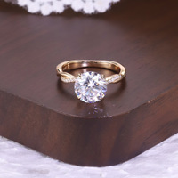 Bague de mariage exquise en argent pur S925 avec moissanite 1/2/3/4/5/6 carats, sensation haut de gamme transfrontalière, pour usage quotidien
