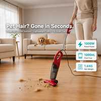 Aspirateur Balai Filaire Portable 1000W 1000ML Sans Sac Léger 1,6kg Pour Maison, Sols et Poils d'Animaux – Pièces Détachées OEM Vente Directe Usine en Gros