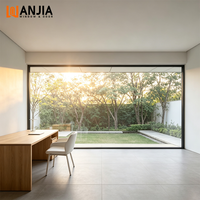 Ventanas de Aluminio Fijas de Gran Tamaño Personalizadas WANJIA, Ventana Panorámica de Aluminio con Vista Completa