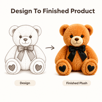 Ours en peluche brodé sur mesure, directement de l'usine, anti-stress, en tissu ultra doux, personnage en peluche OEM/ODM