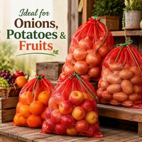 Sacs en filet Leno de 5 kg et 50 kg, sacs en plastique, sacs d'emballage, sacs respirants en PP tissé pour pommes de terre, ail et produits agricoles