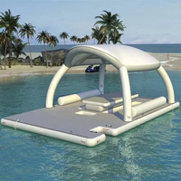 Barre mobile flottante en mer barre gonflable plate-forme tente barre d'eau gonflable boissons piscine