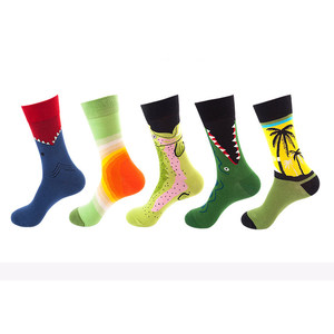 Đảm Bảo Chất Lượng Thích hợp Giá Cá Sấu Cây Dừa Cá Mập Cho Phụ Nữ Ấm Áp Dễ Thương Vớ Đầy Màu Sắc Phim Hoạt Hình Vớ - Product Image 1