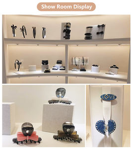 新入荷中空グリーンフラワーブローチ高級女性用クリスタル金メッキ合金ウェディングギフト - Product Image 3