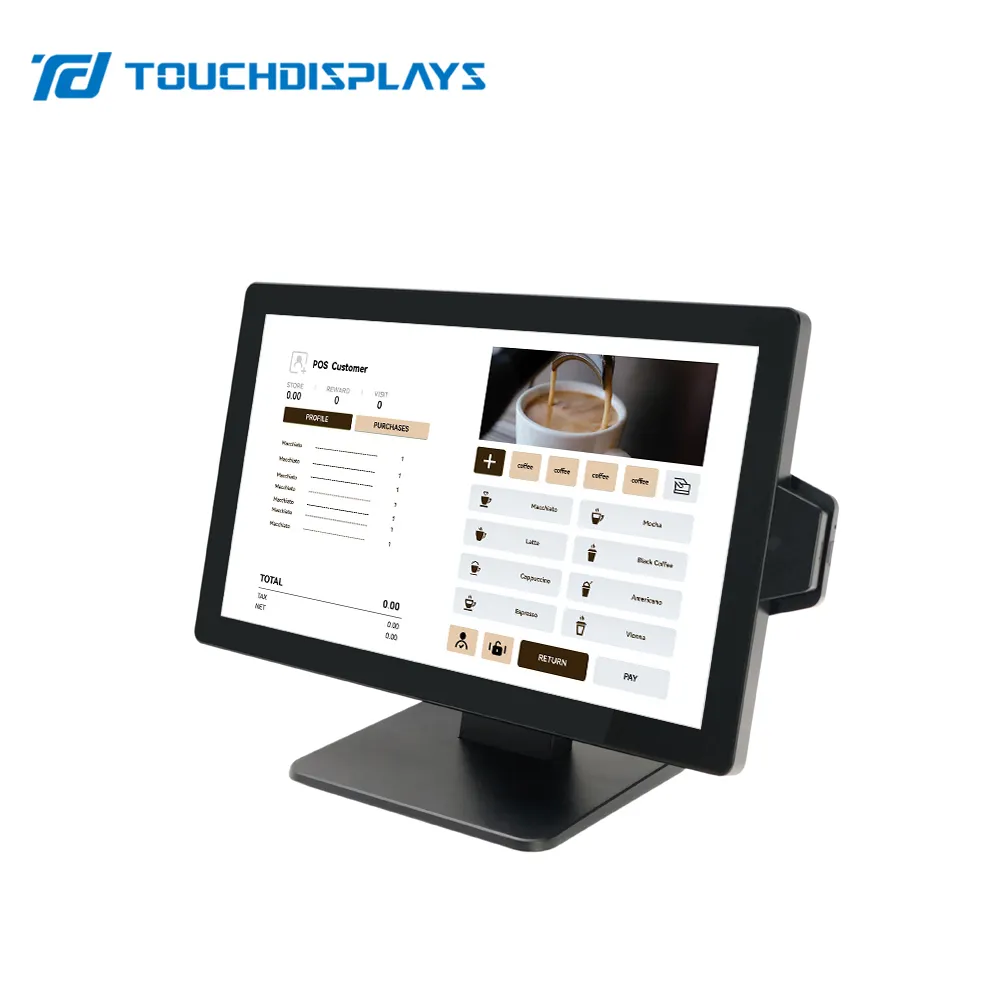 New design 18.5 inch touch desktop pos new pos terminal windows pos machine with usb3 port