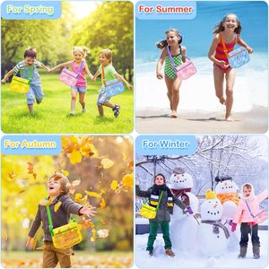 Borse a rete per la raccolta di conchiglie con tracolla regolabile e chiusura a cerniera per bambini, ideali per la spiaggia - Product Image 6