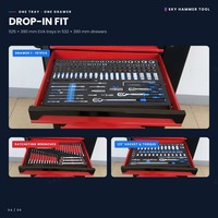 Ensemble d'outils de mécanicien 445 pièces avec armoire à outils roulante à 10 tiroirs, plateaux EVA, douilles, clé dynamométrique, coffre à outils pour réparation automobile