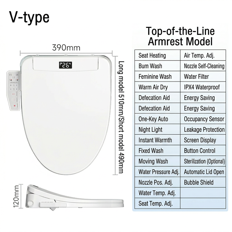 Smart Toilet Seat Automatic Electronic Bidet