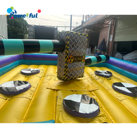 Jeu interactif dernier homme debout éliminateur mécanique toxique rotation obstacles gonflable wipeout machine
