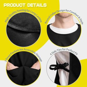 Delantales de Trabajo Impermeables de Poliéster con Logotipo Personalizado de Alta Calidad, Delantales de Salón y Barbería con Bolsillos - Product Image 6