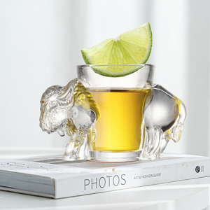 Verre à shot personnalisé en forme de buffle de 50 ml (1,7 oz), sans plomb, transparent, pour tequila, <span class=keywords><strong>vodka</strong></span>, spiritueux, mini-verre à vin pour bar et fête - Product Image 4