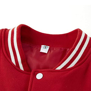 แจ็คเก็ตบอมเบอร์ขนแกะสำหรับผู้ชายแบบแห้งเร็วสไตล์ตัวหนังสือมีปกตั้งสำหรับฤดูใบไม้ร่วงฤดูหนาว - Product Image 5