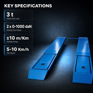 <span class=keywords><strong>Banc</strong></span> d'essai automobile 2 plaques DST 3T intégré pour pesée d'essieu, freinage et test <span class=keywords><strong>de</strong></span> glissement latéral pour station d'inspection automobile - Product Image 5
