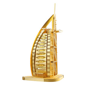 ชุด <span class=keywords><strong>Piececool</strong></span> HP001-G BURJ Al ARAB DIY โลหะจิ๊กซอว์อาคารสำหรับวัยรุ่นและผู้ใหญ่ - Product Image 1