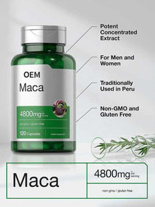 マカエキスカプセル天然パワーエネルギーブースターサプリメント男性用OEM自社ブランド - Product Image 3