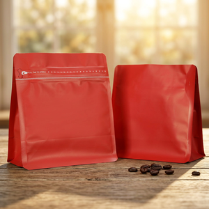 Bolsas de Café con Fondo Plano, Varios Tamaños, Bolsas Negras con Fondo Plano para Alimentos, Dulces, con Válvula y Cierre, para Regalos, en Stock, 100 Unidades - Product Image 6