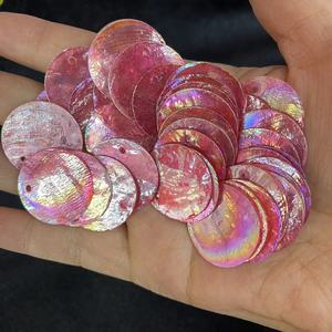 25Mm Đánh Bóng Mẹ Vỏ Ngọc Trai Hạt Nhiều Màu Sắc Tự Làm Seashell Thủ Công Mặt Dây Chuyền Phổ Biến Đĩa Gương Tự Nhiên Mục Tiêu Thủ Công - Product Image 5