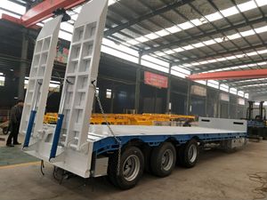7アクスルフラットベッドスチール低ベッドセミトレーラー貨物用 - Product Image 3