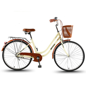 <span class=keywords><strong>Bicicleta</strong></span> Urbana para Adultos, Perfecta para Viajes y Paseos en Ciudad, de Una Velocidad, con Cuadro de Acero, Asiento Cómodo, Llanta de Aleación, Frenos V-Brake, <span class=keywords><strong>Bicicleta</strong></span> Urbana para <span class=keywords><strong>Mujer</strong></span>, 26 Pulgadas - Product Image 4