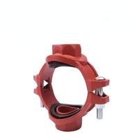 Système de protection incendie à quatre voies avec raccords mécaniques rainurés et filetés pour tuyaux d'incendie et d'arrosage d'eau, en zinc galvanisé