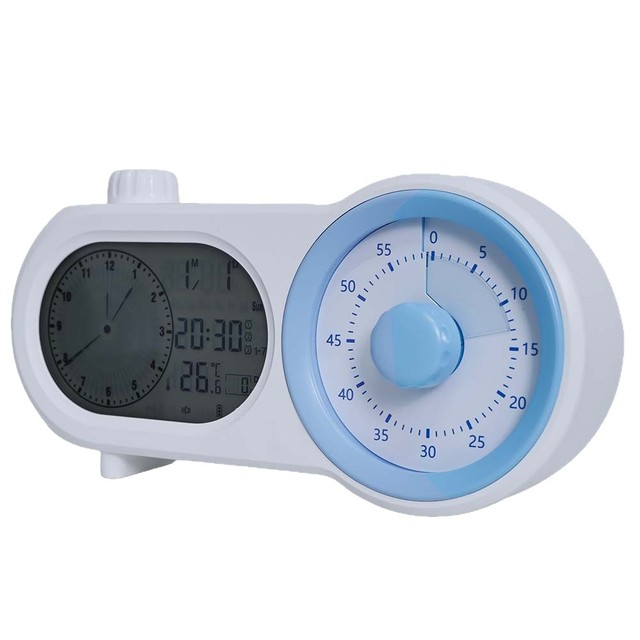 New Dual-Screen Visual Timer Alarm Clock Silent Desk Clock Student Self-Discipline Multifunctional Battery Operated Fashion