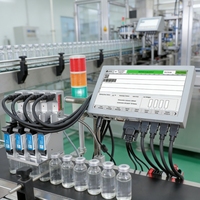 Imprimante thermique à jet d'encre Docod T400E en ligne, haute vitesse, 0,5 pouce, machine de codage de date argentée avec 4 têtes d'impression, état neuf