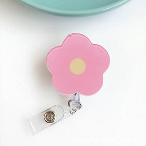 Atacado Barato: Porta-Crachá Retrátil de Acrílico Personalizado com Flor para Enfermeiras e Clipes de Crachá - Product Image 5