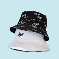 Thug Life Fashion Design Pêcheur Seau Chapeau Personnalisé Brodé Réversible Chapeau Bob