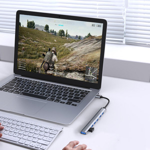 Concentrador de red 7 en 1 con usb 3,0, Adaptador tipo c, multipuerto, divisor, 7 en 1, estación de acoplamiento usb 3,0 para <span class=keywords><strong>HUAWEI</strong></span>, Xiaomi, Samsung, Macbook PC - Product Image 5