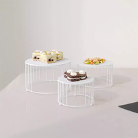 Présentoir décoratif en acier de style européen pour table de desserts, idéal pour buffet froid, pause thé, centre de table, gâteaux, pâtisseries et thé de l'après-midi