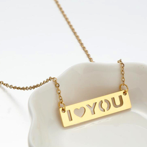Collar <span class=keywords><strong>Billie</strong></span> Eilish para propietarios de boutiques, ligero, con detalle de anillo dividido, chapado en oro rosa profesional, ideal para dropshipping. - Product Image 1