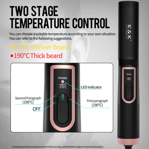 Plancha de Pelo Eléctrica para Hombre con Pantalla LED, Placas de Titanio/PTC, Logotipo Personalizable, Calentamiento Rápido, para Hogar y Hotel - Product Image 4