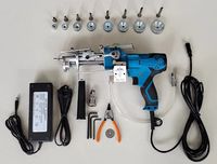 En stock, Vente chaude : Pistolet de tufting pneumatique professionnel 2 en 1, machine à tufting à poils longs à air comprimé pour tapis et moquettes AK-III